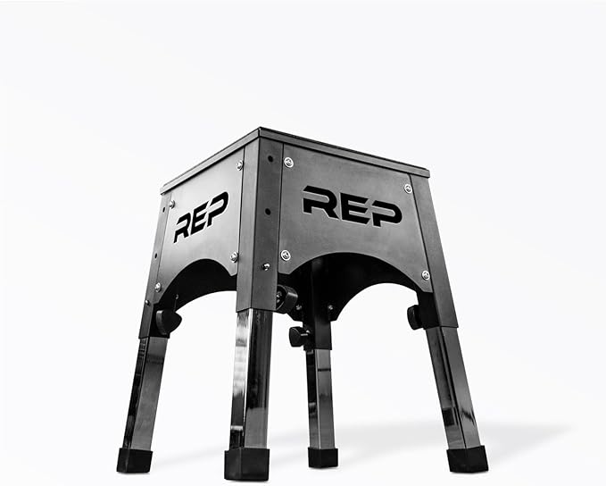 REP Adjustable Plyo Box | Metal Jump Platform | Home Gym Exercise Step | Plyometric Training Equipment | Fitness Workout Bench | Assembled Steel Jumping Boxes | Adjustable Height Workout Tool