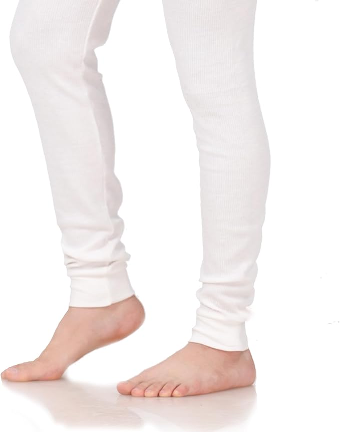 Thermal Underwear Pants for Men Long Johns Cotton Blend Base Layer Waffle Knit Bottoms Classic Cold Weather