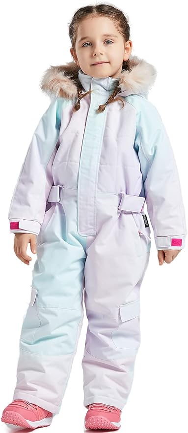 Kids Girls Boys Waterproof Colorful One Piece Snowsuits Coveralls Ski Suits Jackets Winter Jumpsuits