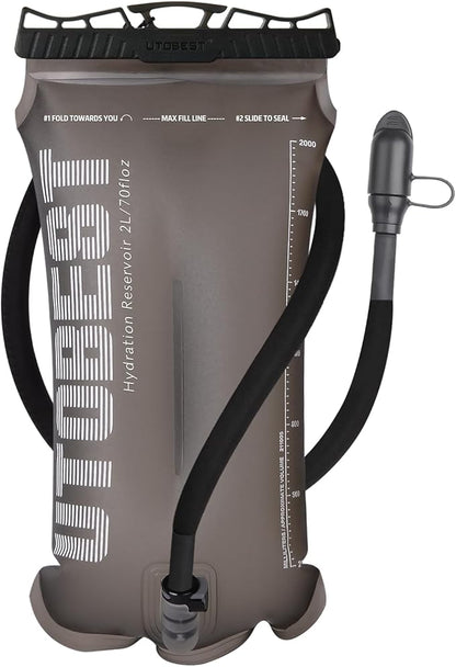 Hydration Bladder,TPU Water Bladder,Water Bladder for Hiking Backpack,BPA Free,Wide Opening,Leak-Proof,Water Reservoir for Hiking Cycling Camping Running