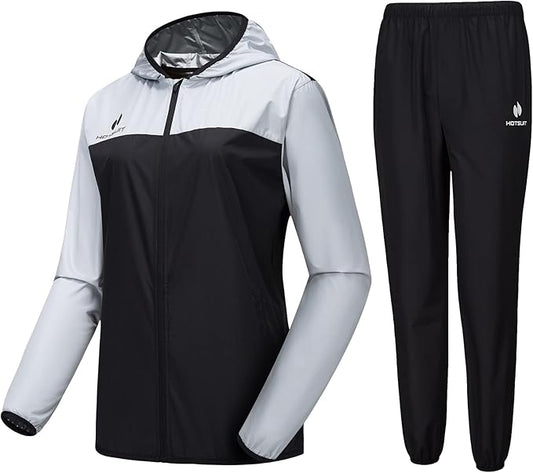 HOTSUIT Sauna Suit for Women Weight Loss Sweat Suits Sauna Jacket Pant Machine Washable Anti Rip for Gym Workout Exercise