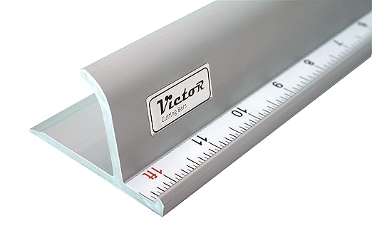 Victor 30-Inch Professional Aluminum Safety Ruler with Finger Guard Edge and Non-Slip Base - Great for Precision Cutting and Projects - Heavy-Duty Cutting Ruler for Safe Use