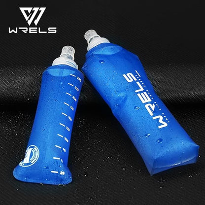 Soft Running Water Flask Soft Flasks Collapsible Soft Water Bottles Small BPA-Free for Sports Hiking Hydration Pack 5oz/8oz/17oz(BLUE,8oz*2)