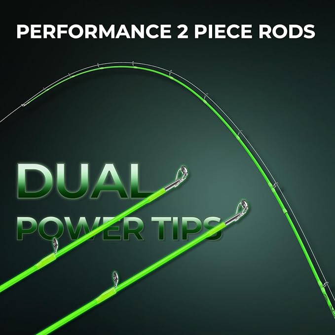 KastKing Zephyr Dual-tip Fishing Rod & Reel Combo, Dual Tips Section for Different Powers, IM6 Graphite 2Pc Blanks, KastFlex Technology, Rubber Cork Handle, Integrate Hook Keeper, 8 Models