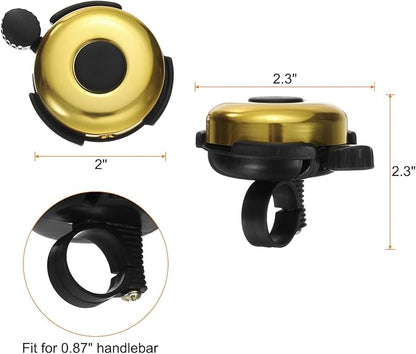 HARFINGTON Bike Bell Aluminum Classic Bicycle Bells with Loud Crisp Clear Sound Bike Ring Bell Bike Accessories for Adults Children Road Mountain Bike