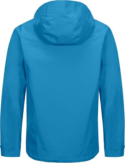 Little Donkey Andy Men's High-performance 3L Hard Shell Waterproof Rain Jacket Breathable Rain Gear for Hiking,Travelling