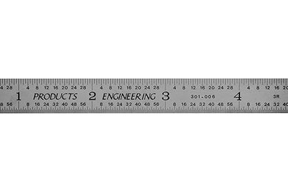 PEC Tools Flexible 6" Steel Ruler(5 Pack), 1/50" Thick X 1/2" Wide, Machinist Metal Ruler Scale with Markings 1/10", 1/50", 1/32", 1/64", Tempered Steel, Made in USA