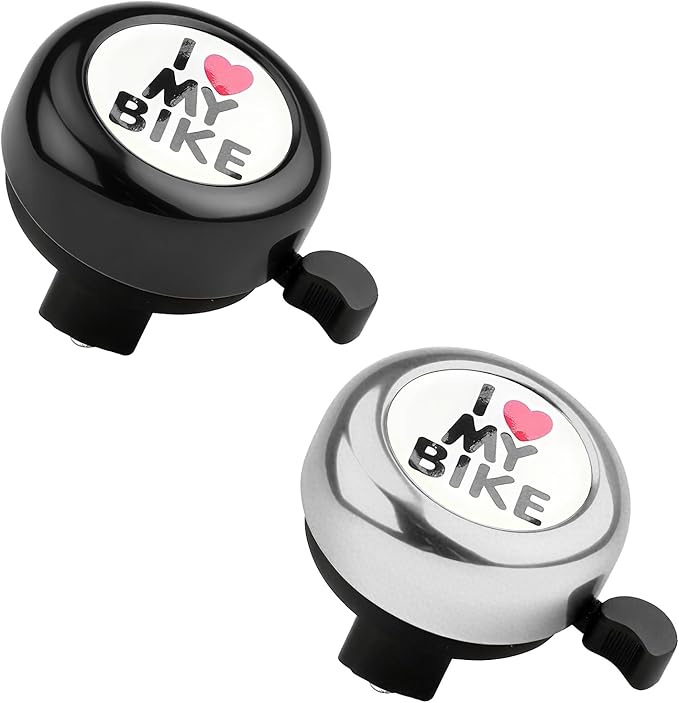 Bike Bell, Classic Nostalgic Bell, Loud Sound, Bicycle Accessories, Kids Bike Bell and Balance Car Bell, Adult Bicycle Bell,Black,and Silver...