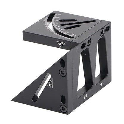 3D Woodworking Square Aluminum Alloy Multi Angle Measuring Ruler 45 90 Degree Carpenter Square Protractor