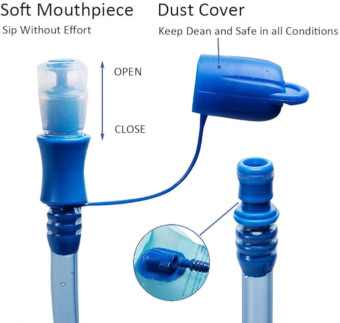 3L 2L 1.5L Hydration Bladder, Upgraded Leak Proof 50OZ/ 70OZ/ 100OZ 3 Liter Water Reservoir for Most Hydration Pack Replacement with Quick Release Insulated Tube & Auto Shut-Off Valve Outdoor