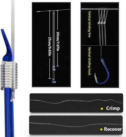 AMHDV Tiny Fishing Hooks with Line, Small Fishing Hook and Leader (Pack of 20)