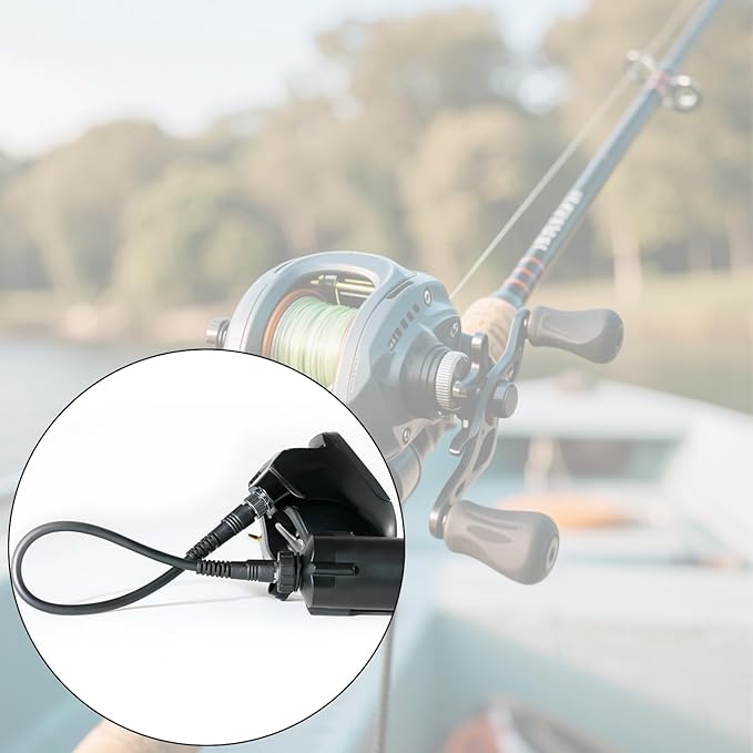 1.5FT Electric Fishing Reel Battery Cable, Durable PVC Battery Power Cord Compatible with Daiwa Tanacom Seaborg Leobritz Shimano Beastmaster Plays Ple Mio Series
