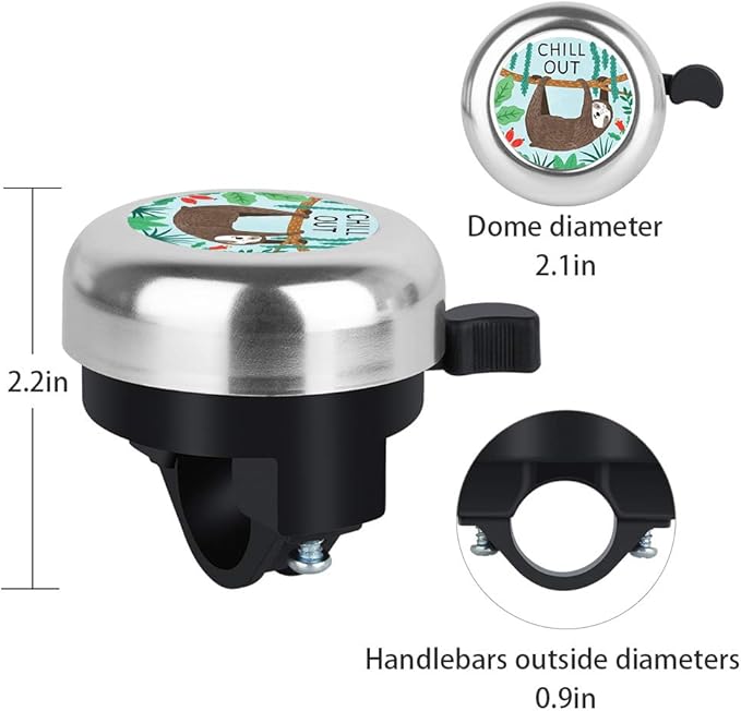 MZELQ Bicycle Bell Cute Clear Sound Adjustable Size Aluminum Bike Accessories Bell Ring for Girls Women Kids Adults