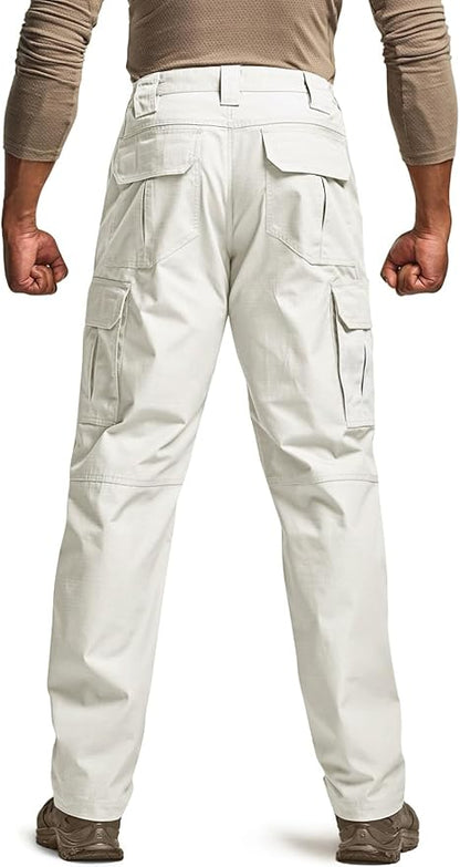 CQR Men's Tactical Pants, Water Resistant Ripstop Cargo Pants, Lightweight EDC Work Hiking Pants, Outdoor Apparel