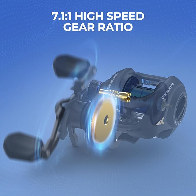 KastKing Centron Fishing Rod and Reel Combo, Spinning & Baitcasting Combos, IM6 Graphite 2Pc Blanks, Stainless Steel Guides with Ceramic Rings, Contoured EVA Handles & Fighting Butt