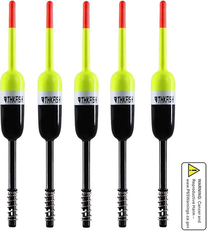 THKFISH Fishing Bobbers Fishing Floats and Bobbers Slip Bobbers for Fishing Balsa Floats Crappie Fishing Bobbers Fixed Bobber (1.5"X0.59"X5.4") (2.5"X0.59"X5.4")