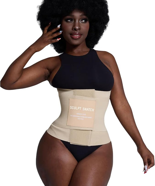 Hourglass Waist Trainer for Women – Adjustable Sweat Band for Stomach, Tummy Control & Workout Waist Trimmer