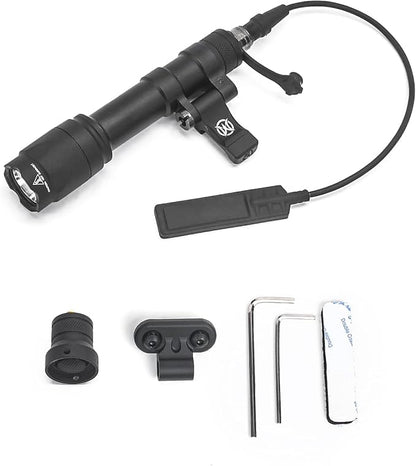 NOBUHIRO M600C 800 Lumens Tactical Flashlight, with Replaceable Mounting Rotating Base, Suitable for 20mm Picatinny & Mlok/Keymod Rail, Include with Remote Pressure & Push Button Switch (M600C)