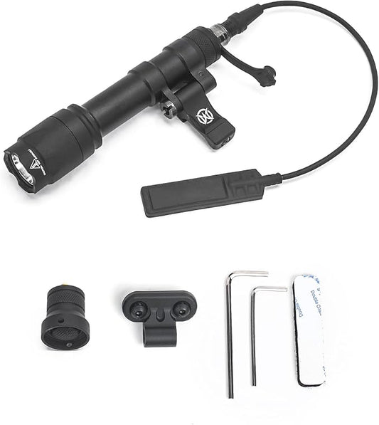 NOBUHIRO M600C 800 Lumens Tactical Flashlight, with Replaceable Mounting Rotating Base, Suitable for 20mm Picatinny & Mlok/Keymod Rail, Include with Remote Pressure & Push Button Switch (M600C)