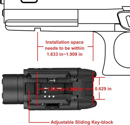 OLIGHT PL-3R Valkyrie Rechargeable Tactical Light, 1500 Lumens Rail-Mounted Weaponlight, LED Flashlight with Built-in Battery, Rail Locating Keys for 1913 Picatinny, GL Style