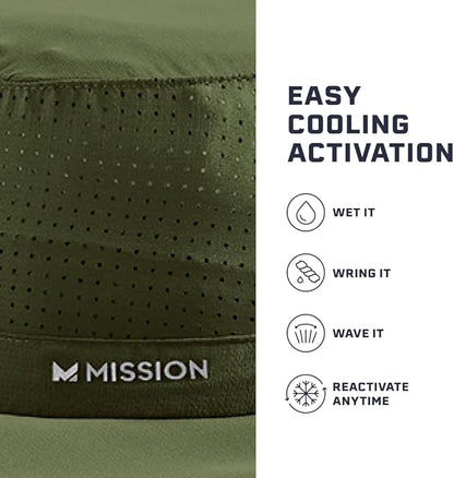 MISSION Cooling UPF Boonie Hat - Unisex Sun Hat for Hiking, Beach & Fishing - Sweat & Water Activated Technology