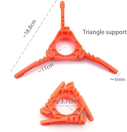 Fuel Can Stabilizer Canister Stand Gas Tank Bracket Stove Standard Bottle Shelf Tripod Folding Canister Stand (Orange)