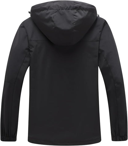 GIISAM Rain Jacket for Men, Mens Waterproof Raincoat Lightweight Rain Jackets Outdoor Rain Coat Windbreaker with Hood