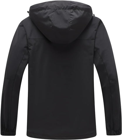GIISAM Rain Jacket for Men, Mens Waterproof Raincoat Lightweight Rain Jackets Outdoor Rain Coat Windbreaker with Hood
