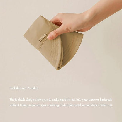 huablo]UPF 50+Womens Sun Hat UV Protection Hiking Fishing Hats Wide Brim Hat Adjustable Ponytail Packable Sun Cap