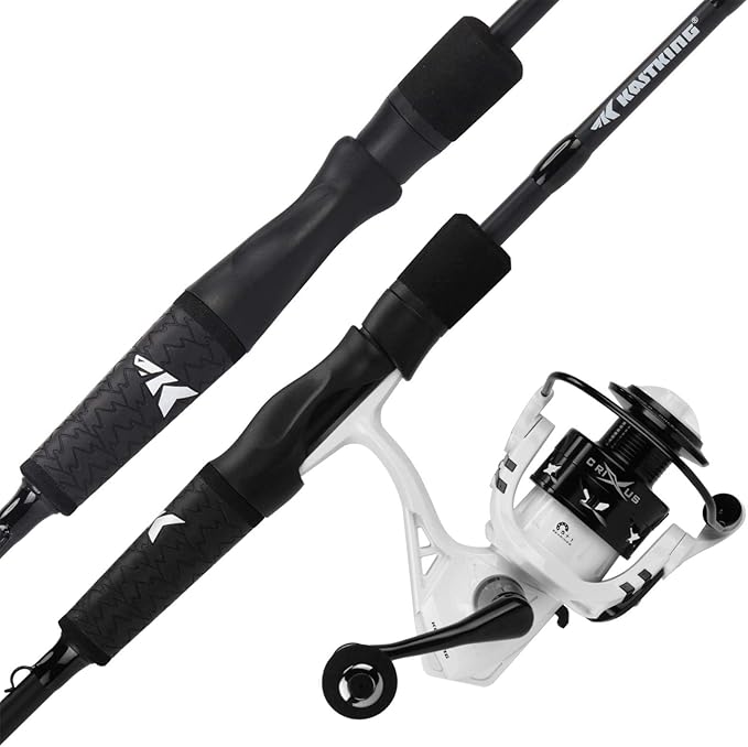 KastKing Crixus Fishing Rod and Reel Combo, High Performance Spinning & Baitcaster Combo, IM6 Graphite 2Pc Blanks, Zirconium Oxide Rings, SuperPolymer Handle, Lightweight Reel with Aluminum Spool