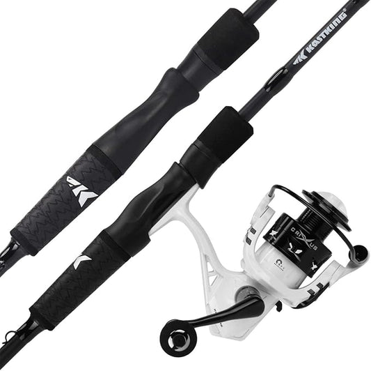 KastKing Crixus Fishing Rod and Reel Combo, High Performance Spinning & Baitcaster Combo, IM6 Graphite 2Pc Blanks, Zirconium Oxide Rings, SuperPolymer Handle, Lightweight Reel with Aluminum Spool