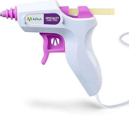 AdTech Cool Tool Kit with Low-Temp Glue Gun, White - Kid-Friendly, Safe for Crafting & Projects, Lightweight & Portable for Group Events