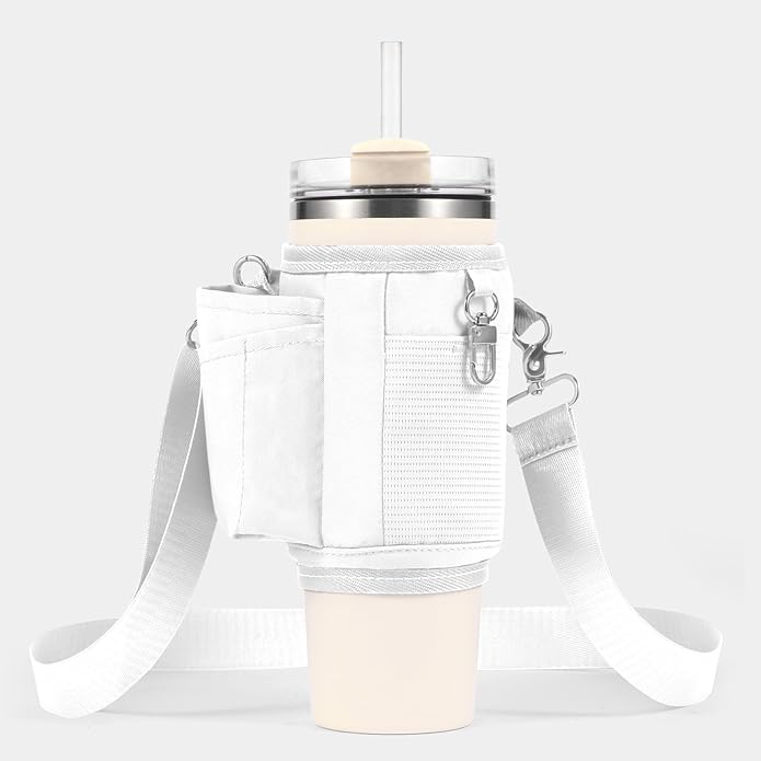 All Day Quencher Carry All for Stanley 40/30 oz Tumbler, Crossbody Bag with Phone Holder & Strap, Water Bottle Carrier Bag