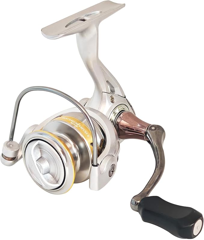 Compact Small Spinning Reels, 5.2:1 Gear Ratio, Ultra Smooth Powerful, CNC Aluminum Spool, 12+1 BB Light Weight for Ice, and Freshwater All Season Fishing