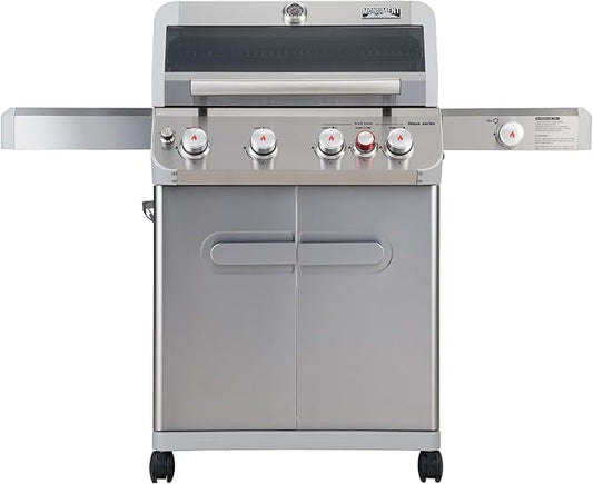 Monument Grills 4+1 Outdoor Barbecue Stainless Steel Propane Gas Grill, 4 Burners & 1 Side Burner 62,000 BTU Patio Garden Barbecue Grill with Knob Controls, Mesa415BZ