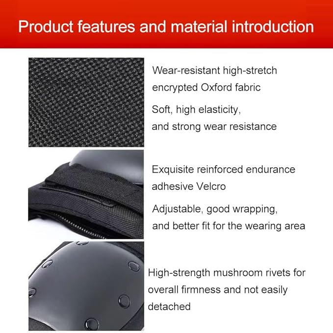 Kids/Adult/Youth Knee and Elbow Pads ,Adult Knee Pads Elbow Pads Wrist Guards for Adult Kids 6 in 1 Protective Gear Set for Skateboarding Biking Roller Skating Cycling Outdoor