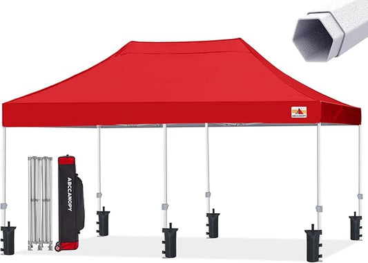 ABCCANOPY Commercial Pop Up Canopy Tent 10x20 Premium-Series, Red