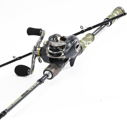 Sougayilang BD Fishing Rod and Reel Combos, Spinning & Casting Fishing Combo,30Ton+24Ton Graphite 2 Pc Fishing Poles with SuperPolymer Handle, “S” Style Hook Keeper(1 Pack)