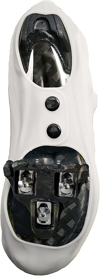 veloToze Tall Silicone Shoe Cover with Snaps - Covers Road Cycling Shoes - Waterproof, Windproof Reusable Boot-Style Overshoes for Bike Rides in Winter, Rain, Cold Weather Biking - for Men and Women