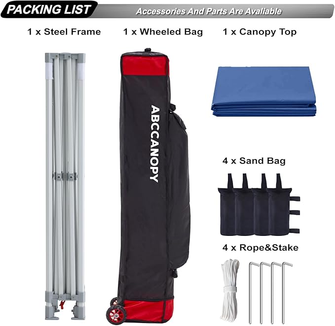 ABCCANOPY Commercial Pop Up Canopy Tent 10x10 Premium-Series, Navy Blue