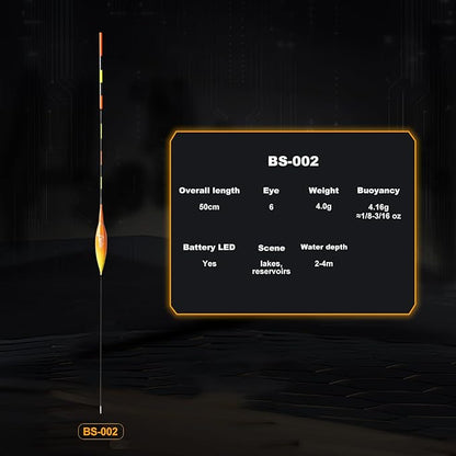 Fishing Bobbers, Light up Floats, Slip Bobbers for Fishing,LED Color-Changing Signal, Deep & Moving Water(2-4 Meters)