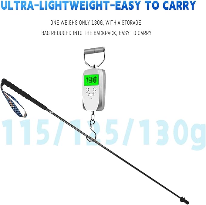 Ultra light hiking poles, collapsible, set of 2, ultra light carbon fibre, hiking poles with moisture absorbing handle, with storage bag, suitable for cross-country, mountaineering and camping