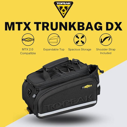 Topeak MTX TrunkBag - Rear Bicycle Bag - Spacious Storage and Easy Mounting