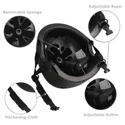 Kids Bike Helmet, Toddler Helmet for Youth Adult, Knee Pad Elbow Pad Wrist Guard Protective Gear Set for Skateboard, Bike, Skating, Cycling