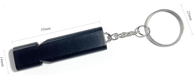 4-Pack Loud 120dB Double Tube Emergency Whistle - Aluminum Alloy, Corrosion-Resistant Safety Whistle with Lanyard & Keychain-Ideal for Camping Hiking Boating Fishing Survival Tool