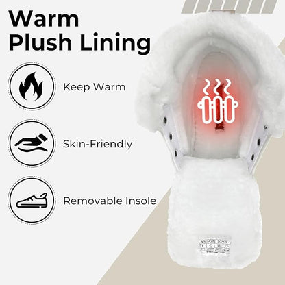 Mishansha Men's Waterproof Snow Boots, Insulated Warm Lined Winter Boot for Cold Weather, Non-Slip Outdoor Trekking Hiking Shoes Size 4-13.5