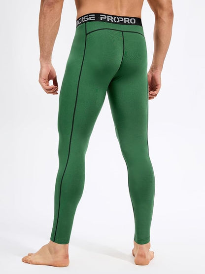 4 Pack Thermal Underwear Long Johns Fleece Base Layer Bottoms Thermal Leggings for Men Compression Pants