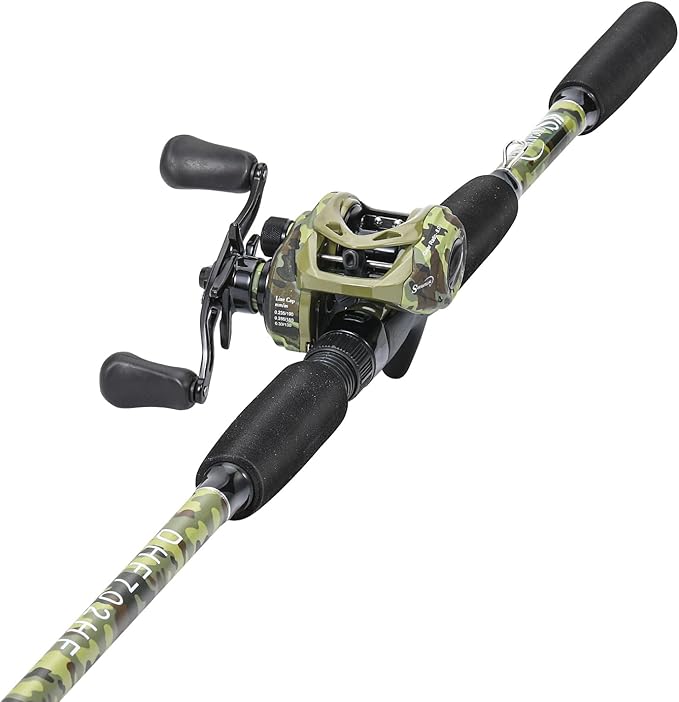 Sougayilang Fishing Pole Casting Reel Combo with Durable Rod Handle, Medium Heavy for Catfish Salmon and Steelhead- 7'0"