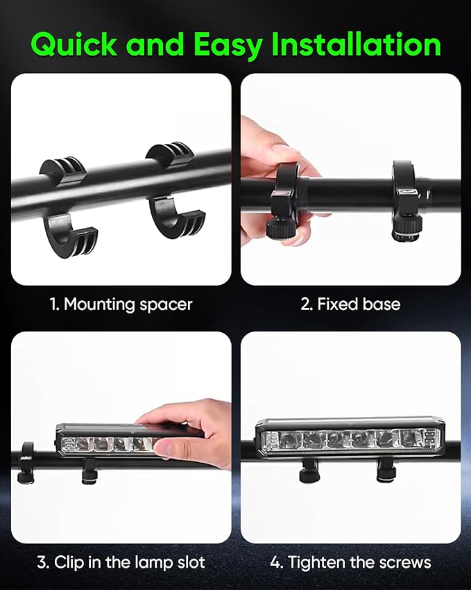 Super Bright LED Bike Light for Night Riding - 1800 Lumen USB-C Rechargeable - IPX5 Waterproof Bicycle Headlight for MTB, Road Cycling & Night Commuting