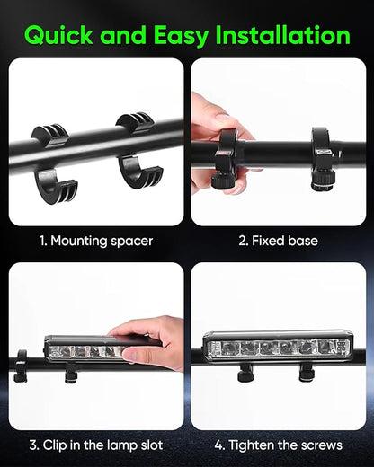 Super Bright LED Bike Light for Night Riding - 1800 Lumen USB-C Rechargeable - IPX5 Waterproof Bicycle Headlight for MTB, Road Cycling & Night Commuting